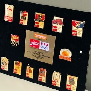 Coca Cola Olympic Wall Decor Hooks - Red, Gold, Black